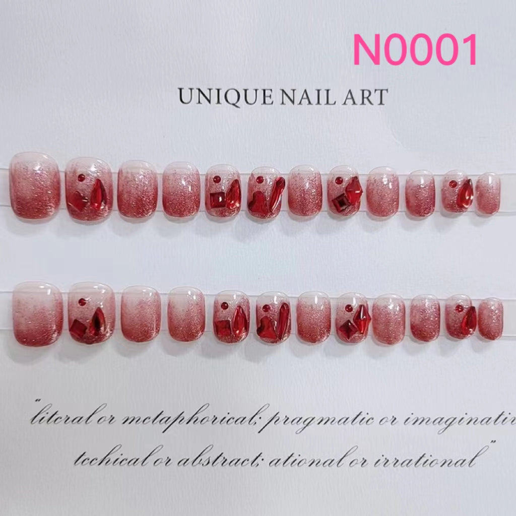 Short Nail Art—24 pieces/box +1 glue【28】