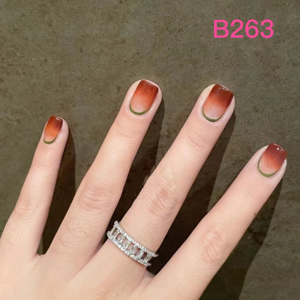 Short Nail Art—24 pieces/box +1 glue【28】