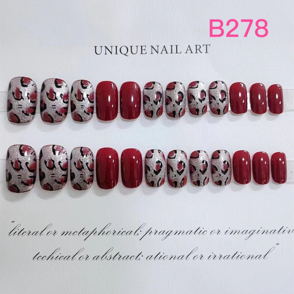 Short Nail Art—24 pieces/box +1 glue【28】