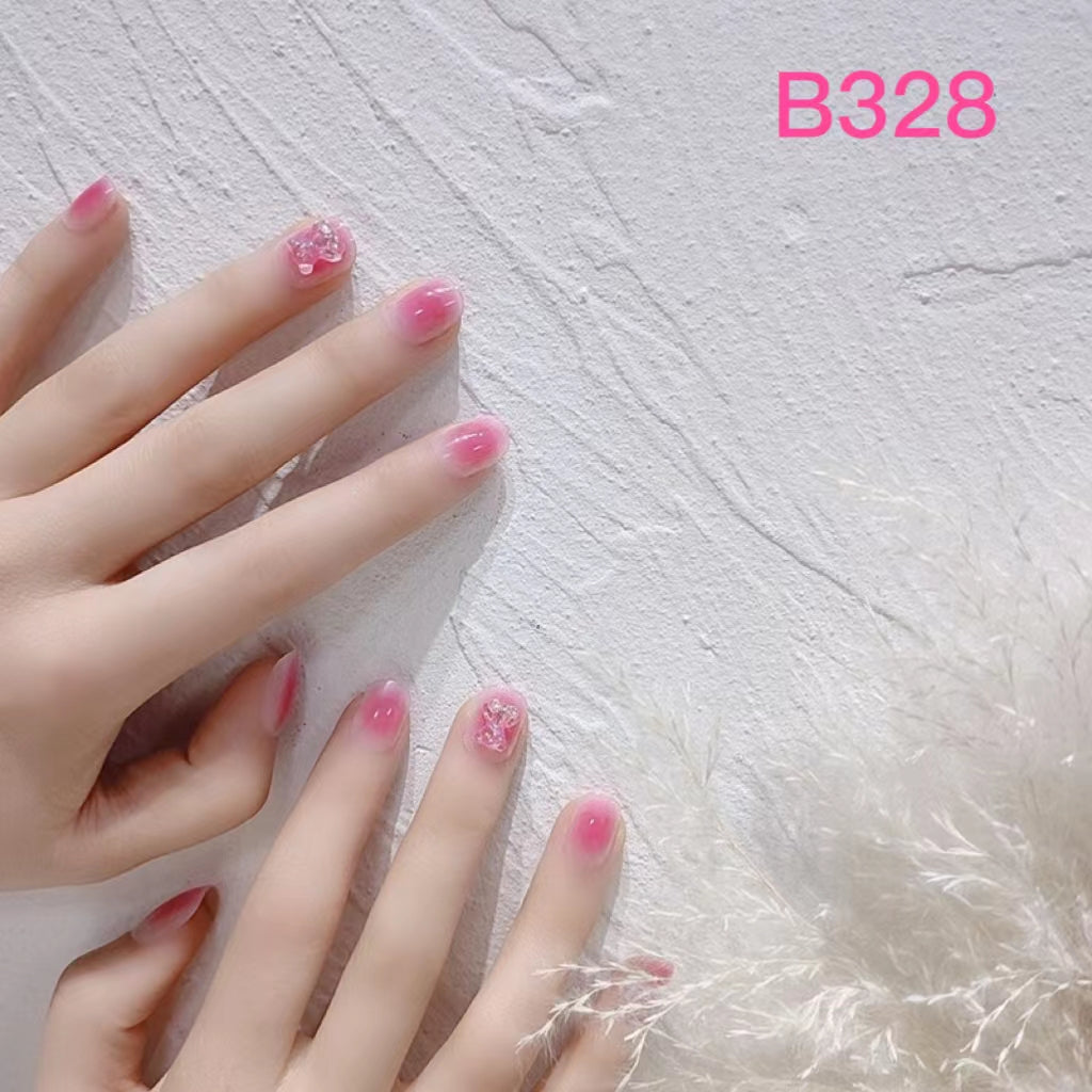 Short Nail Art—24 pieces/box +1 glue【28】