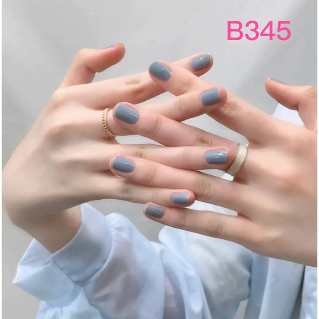 Pure Color Short Nail Art —24 pieces/box +1 glue【19】