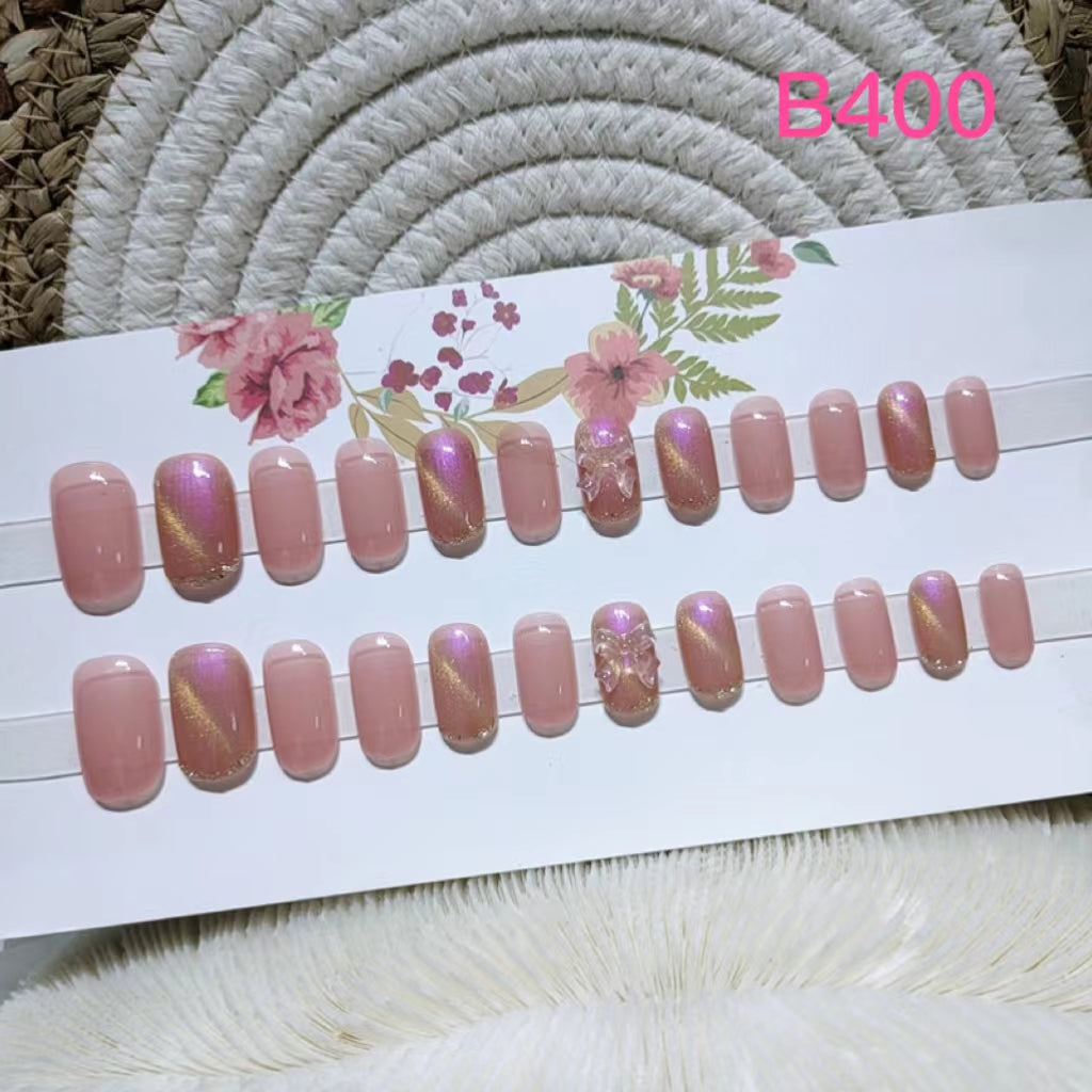 Short Nail Art—24 pieces/box +1 glue【28】