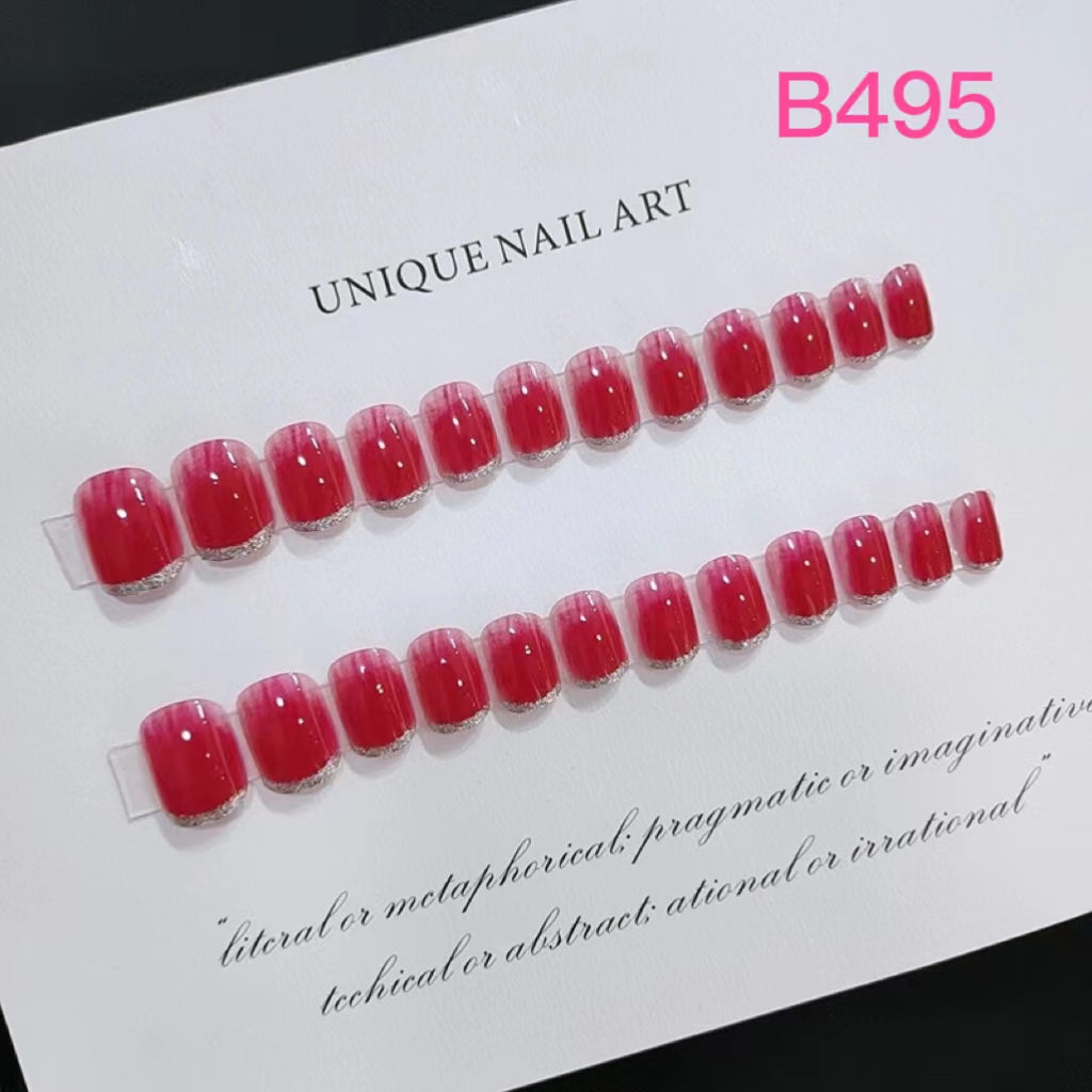 Short Nail Art—24 pieces/box +1 glue【28】