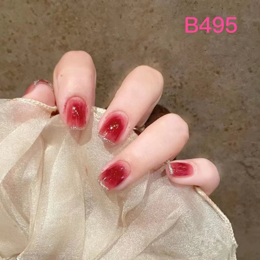 Short Nail Art—24 pieces/box +1 glue【28】