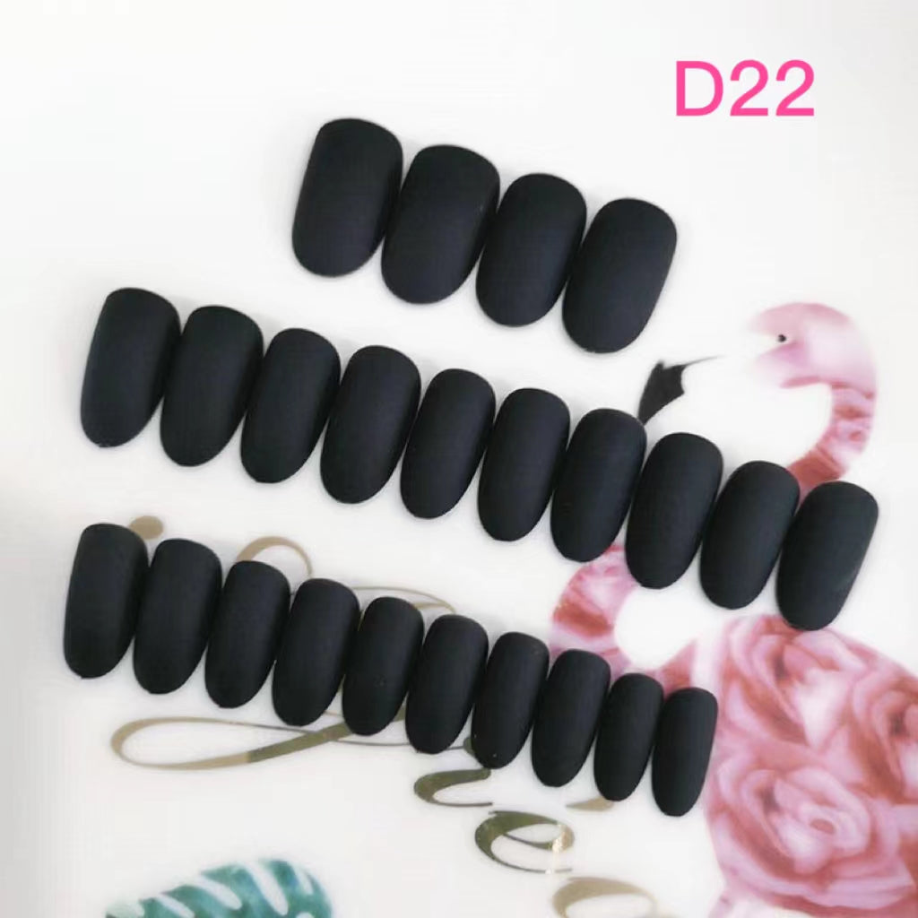 Pure Color Short Nail Art —24 pieces/box +1 glue【19】