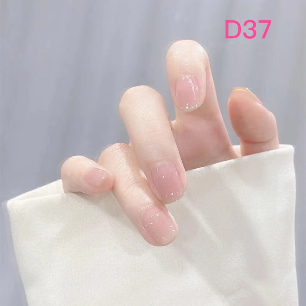 Pure Color Short Nail Art —24 pieces/box +1 glue【19】