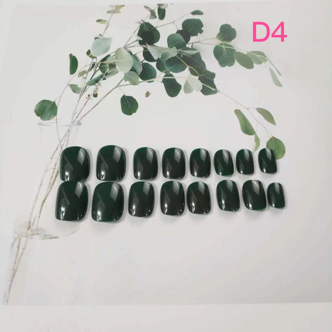 Pure Color Short Nail Art —24 pieces/box +1 glue【19】