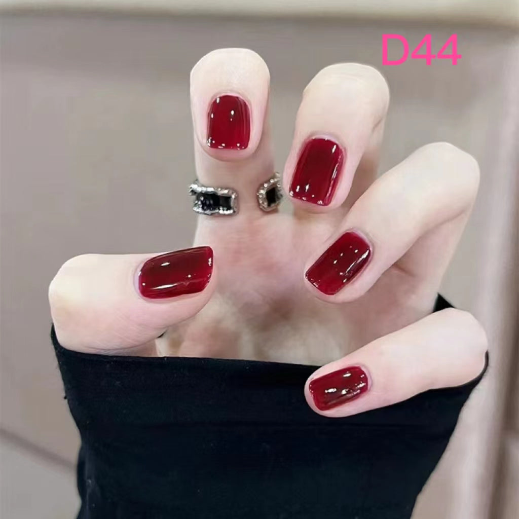 Pure Color Short Nail Art —24 pieces/box +1 glue【19】