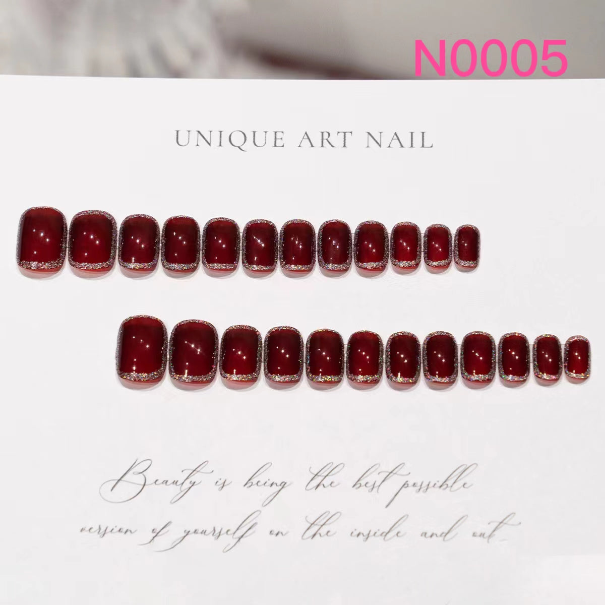 Short Nail Art—24 pieces/box +1 glue【28】