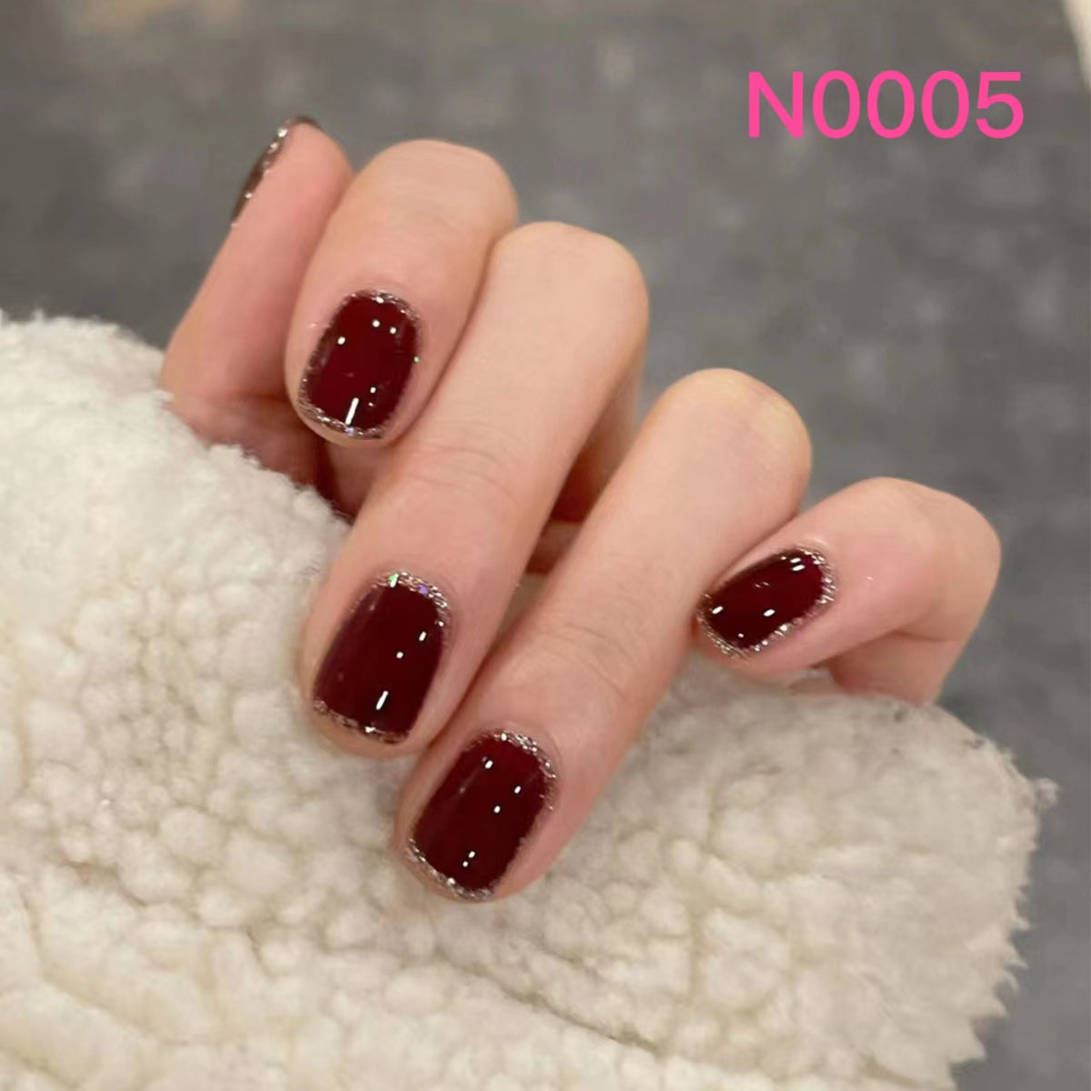 Short Nail Art—24 pieces/box +1 glue【28】