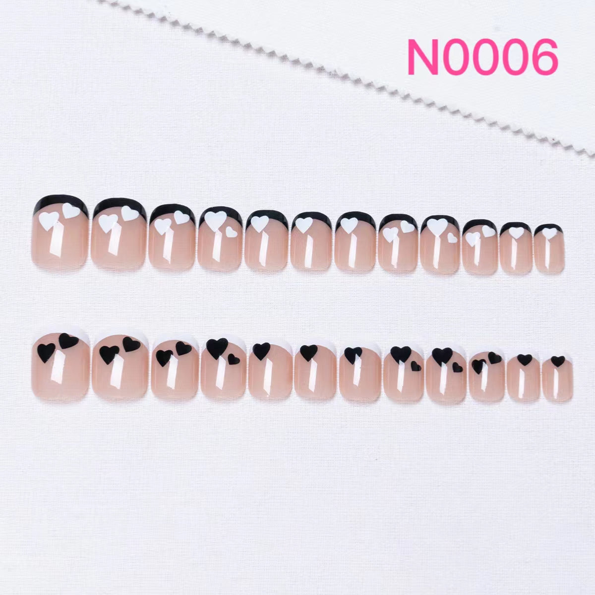 Short Nail Art—24 pieces/box +1 glue【28】