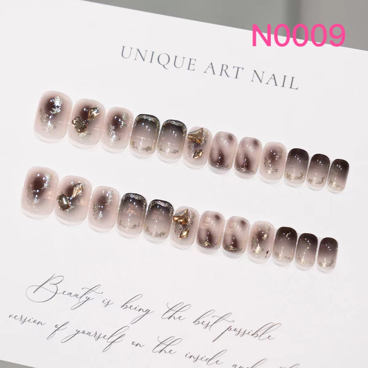 Short Nail Art—24 pieces/box +1 glue【28】