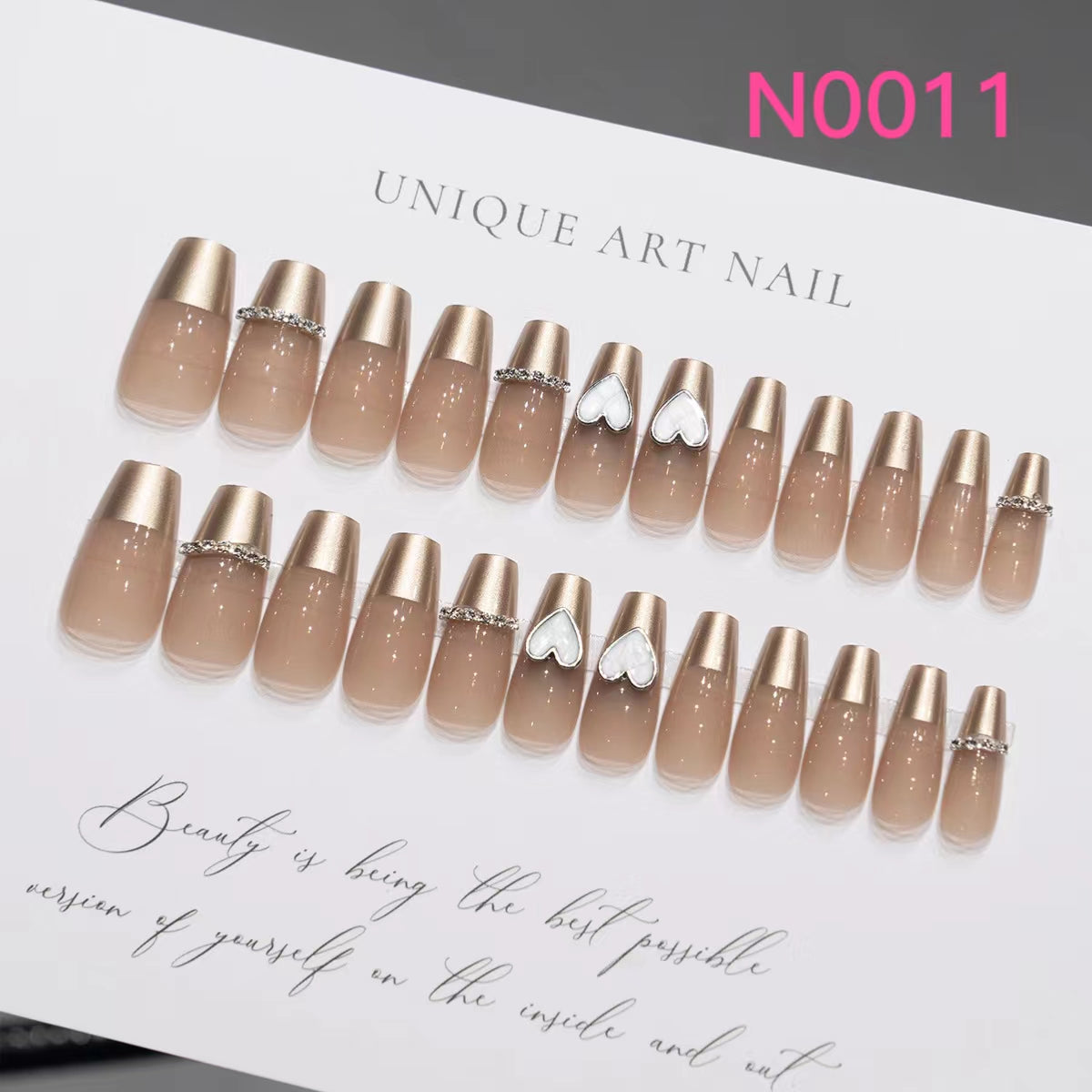 Short Nail Art—24 pieces/box +1 glue【28】