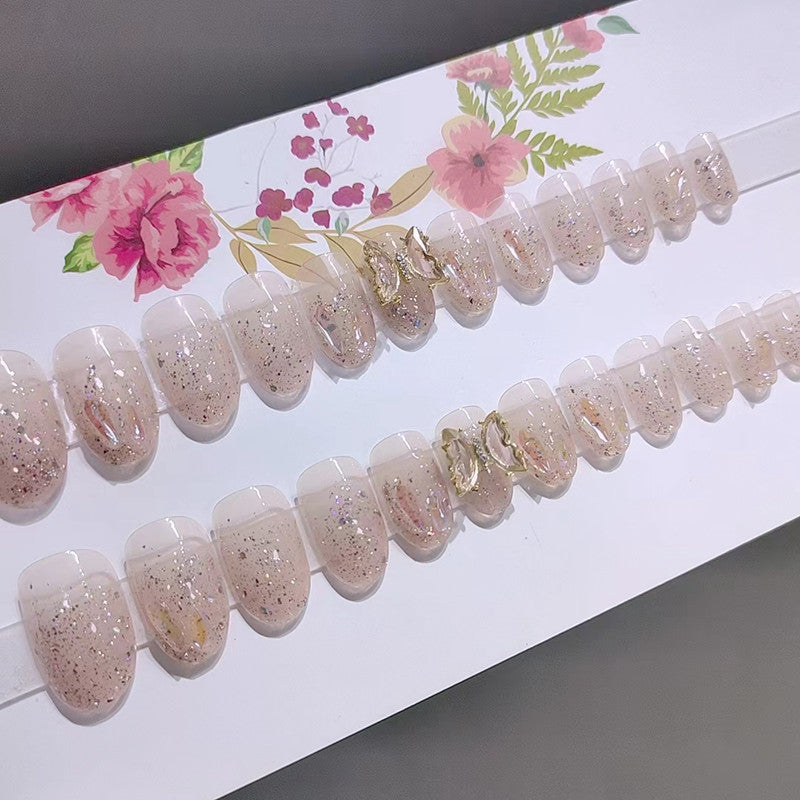 B421-Butterfly flash drill wearing nail art—24 pieces/box +1 glue